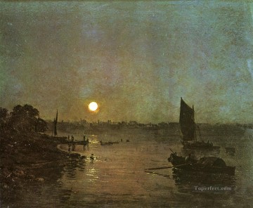 Turner Painting - Luz de luna Una historia en Millbank Romantic Turner